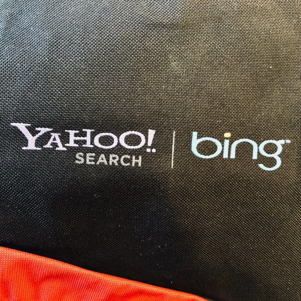 Messenger Bag YAHOO! SEARCH + BING Logo Vintage Black